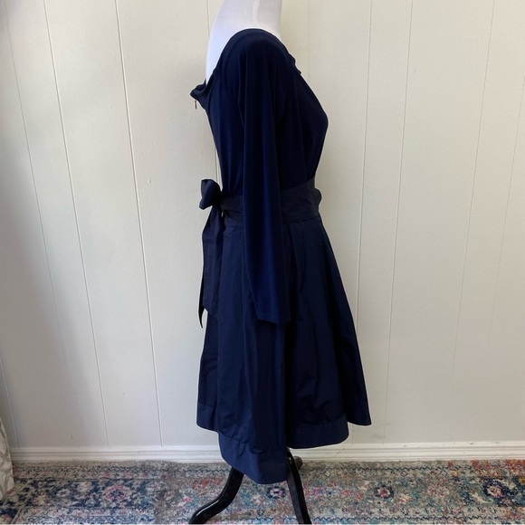 Lauren Ralph Lauren Dress Size 12 Women's Navy Evening Fit Flare Silhouette - Picture 5 of 16